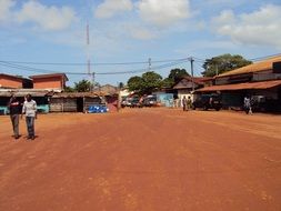 bright soil in the country of Gabon