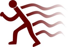 running man, brown icon