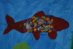 children drawing of a fish