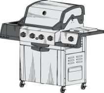 drawing device for cooking, gas grill