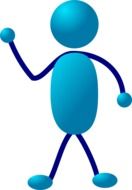 Picture of blue stick figure