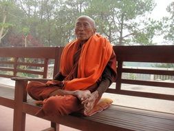 Buddhist old man in Myanmar (formerly Burma)