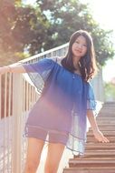 cute romantic young woman