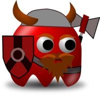 viking bearded pacman drawing