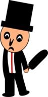 gentleman man cartoon drawing