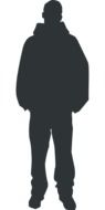man person silhouette drawing
