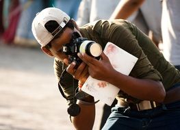 photographer is taking pictures in India