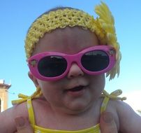 baby with sunglasses