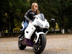 girl on a motorcycle