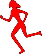 runner woman silhouette drawing
