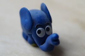 elephant made of blue clay