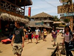 people on the beach of ecuador