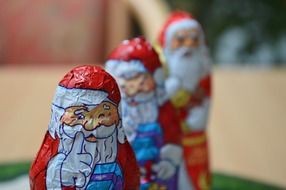 santa claus figurines, christmas candies