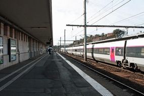 empty platform at the railway station