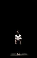 man on theatre stage