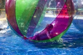 colors green blue purple water ball