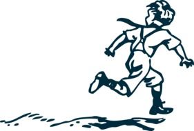 running away boy drawing