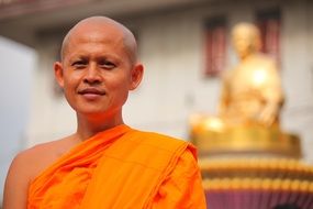 monk in buddhist temple