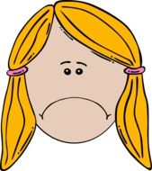 clipart of a girl with yellow hair