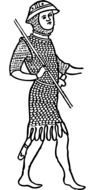 drawing of a girl soldier on a white background