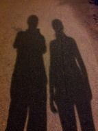 photo of the shadow of two people