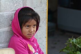 portrait of indian girl think