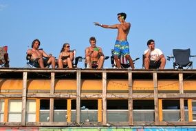 people on bus