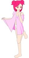 girl pink drawing