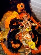 samba, dancing girl in carnival costume, brazil