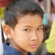 closeup asian child