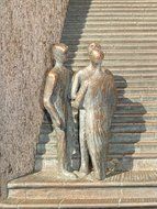 sculpture human stairs