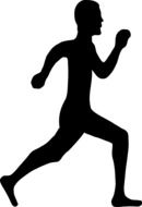 silhouette of running man