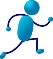 blue stickman running