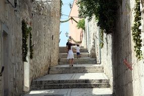 staircase on a narrow street
