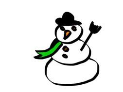 Snow man clipart