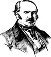 black and white portrait of a famous man