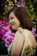 portrait of a girl with an attractive appearance