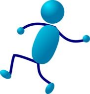 running matchstick man