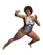 Fighting fat woman render