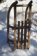 vintage wooden sleigh