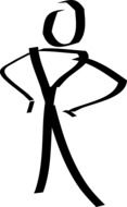 confident stick man
