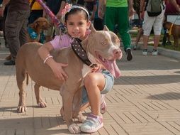 dog and girl