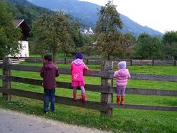 little girls and boy