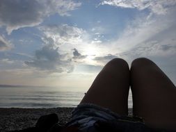 Relaxing on the beach