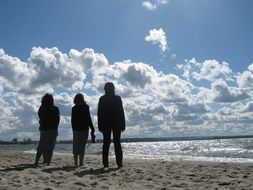 People on the sandy beach