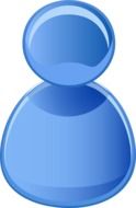 blue user symbol