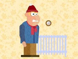 Clip art of the man with scarf