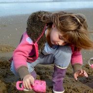 girl on the sea beach