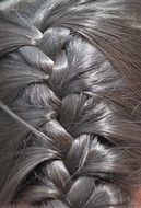 Closeup picture of plait hairstyle
