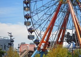 amusement park wheel fun children